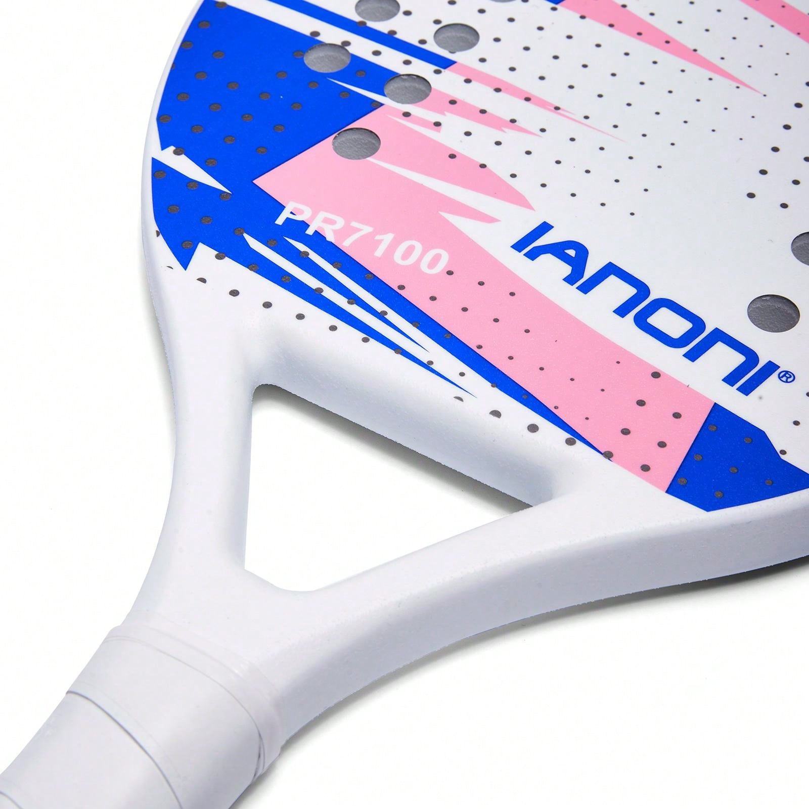 Ianoni Beach Tennis Racket Pr7100 White, Light And Thin, With Carbon ...