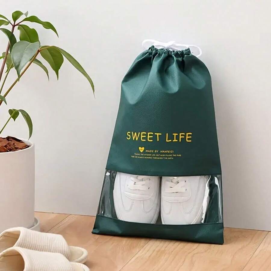 1 cái Du lịch Bảo quản giày , Có thể mang đi Chống bụi Dây rút Túi bảo quản , Chống vàng Túi khô Lưu trữ du lịch Giày Bụi bặm Cái túi Giày Hành lý Bao bì , Du lịch Bảo quản giày , Chống bụi Giày Bao bì , Có thể mang đi Vải Bảo quản giày , Bảo quản giày , Gấp di động Túi dây rút , Du lịch Đa chức năng Cái túi - màu xanh lá - Xem 1