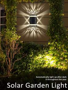 太陽能高亮度裝飾環境壁燈,適用於戶外裝飾,防水,適用於花園,陽台,別墅庭院等