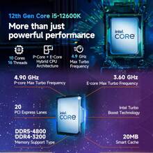 Intel Core i5-12600K 12th Gen Core Processor 10-Core, 16-Thread Gaming Desktop  CPU Processor, Without Heat Sink Fan, For Desktop Enthusiastic PC Computer - Silver - View 2