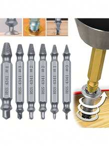 5 Piece Broken Head Screw Extractor, Damaged Screw Extractor Bit Set, Screw Removal Bolt Remover - Easily Remove Peeled And Broken Screws!, Tools For Men