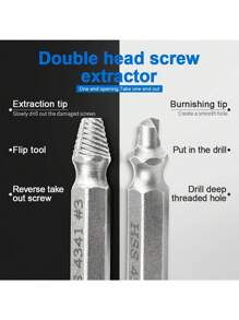 5 Piece Broken Head Screw Extractor, Damaged Screw Extractor Bit Set, Screw Removal Bolt Remover - Easily Remove Peeled And Broken Screws!, Tools For Men