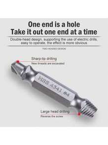 5 Piece Broken Head Screw Extractor, Damaged Screw Extractor Bit Set, Screw Removal Bolt Remover - Easily Remove Peeled And Broken Screws!, Tools For Men