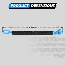 Anti-break Synthetic Soft Shackle Heavy Duty Off-road Recovery Strap With Protective Sleeve - Black - View 3