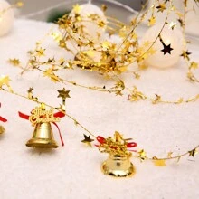 1入組2.95英寸聖誕節鐵絲星形拉花,用於聖誕樹背景裝飾 - 金色 - 查看 9