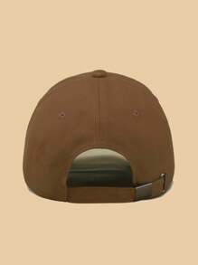 Letter Print Casual Baseball Cap - Coffee Brown - View 2