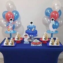 10 件/套宇航员太空主题钥匙扣，包括星星、月亮、感谢卡、牛皮纸标签和欧根纱袋，适用于派对、学校、颁奖和送礼场合、学校用品