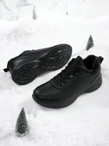 女用黑色雪靴冬季戶外活動輕盈保暖防滑 - 黑色 - 查看 1