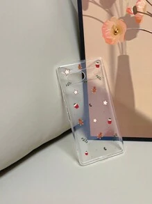 1pc Transparent Anti-fall Tpu Painted Cartoon Phone Case For Google Pixel8pro - Clear - View 2