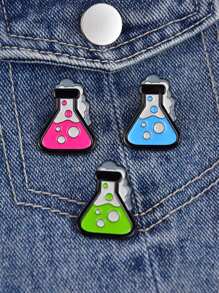 3 piezas Broche con dibujos animados química experimento en forma de - Multicolor - Ver 10