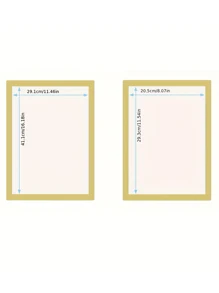 5 cái A3/A4 Từ tính Tự dính Trưng bày Khung trang trí & Acrylic trong suốt Tài liệu Khung trang trí Thích hợp Cho văn phòng , Trường học , Nhà  , Tường Trưng bày , Mờ Tự dính Khung trang trí - Vàng - Vàng - Xem 2
