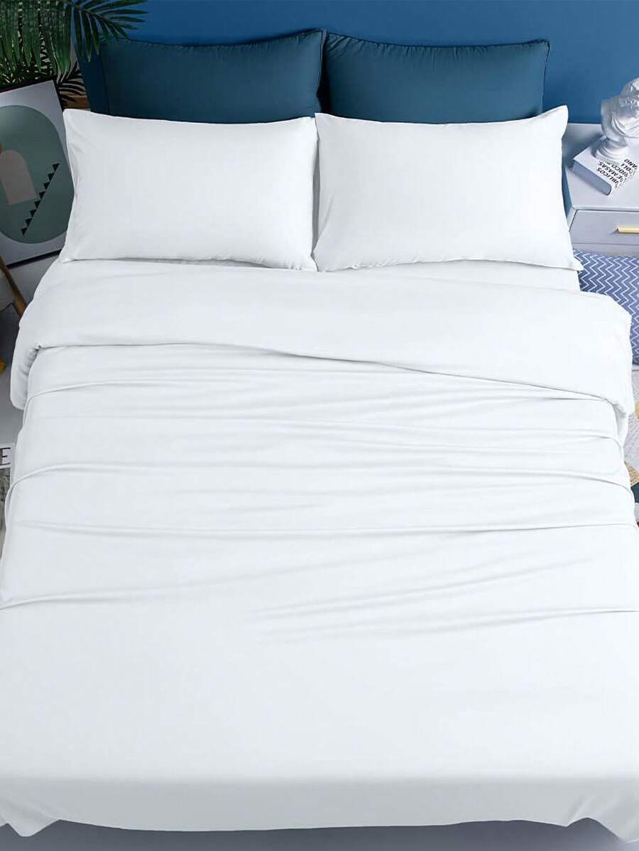 4 pcs Bamboo Bed Sheets, Cooling Soft Sheets Set with 16 Inch Deep Pocket - Trắng - Xem 1