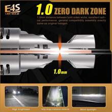 2入組h7 Led Canbus頭燈燈泡風扇csp芯片迷你設計led 12v頭燈,適用於福瑞斯mk3 Mk2 Mk4庫加福瑞斯3 Bmw Vw - 白色 - 查看 4