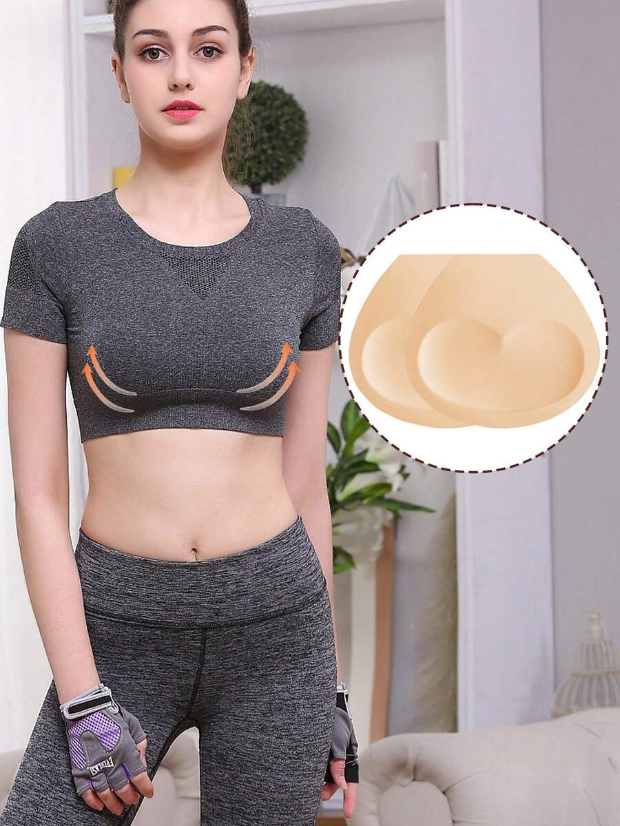 Miếng đệm áo ngực Của phụ nữ Thể thao Cốc Bras Thay thế Chèn Đối với Bộ đồ bơi Bikini - Màu be - Xem 1