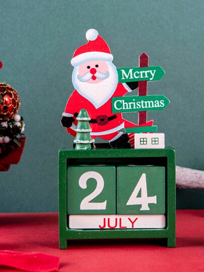 クリスマスギフト6点特盛asa 1pc クリスマス木製カウントダウンカレンダー、ギフトボックス