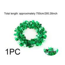 1pc 29.5 Inch Christmas Iron Wire Star Pull Flower For Christmas Tree Background Decoration - Green - View 2
