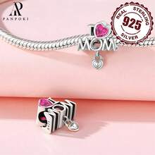 PANPOKI 1入組925純銀無限符號愛幸運四葉草珠子,適用於原創手鍊項鍊珠寶diy製作,為女孩女人最好的生日禮物