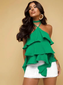 Women Tank Tops & Camis - 綠色 - 查看 3