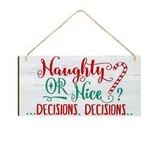 聖誕木製掛牌適合冬季牆壁、門、房間、家居和節日派對裝飾