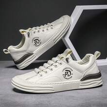 Giày thể thao nam thời trang, tối giản, thoải mái, chống trượt, phù hợp với mọi mùa, có thể mặc thường ngày hoặc chơi thể thao - Màu be - Xem 5