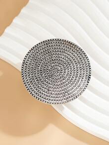 1 件復古銀色可調式戒指,時尚粗戒指,大螺旋戒指,女式波西米亞風格幾何戒指,送給她的禮物