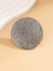 1 件復古銀色可調式戒指,時尚粗戒指,大螺旋戒指,女式波西米亞風格幾何戒指,送給她的禮物