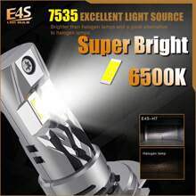 2入組h7 Led Canbus頭燈燈泡風扇csp芯片迷你設計led 12v頭燈,適用於福瑞斯mk3 Mk2 Mk4庫加福瑞斯3 Bmw Vw - 白色 - 查看 3