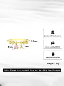 ORSA JEWELS 1 pieza Anillo de plata de ley 925 con diseño de de corazón corte circonita dulce y de moda para mujer, joyería de dedo para fiesta de boda, regalo de fiesta, Navidad, Año Nuevo, cumpleaños, aniversario, Día de San Valentín