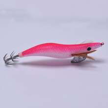 1入組發光大蝦餌,帶聲珠和魷魚鉤,海釣用螺絲形發光魷魚型加強鉤2.0-3.5木蝦釣魚配件 - 粉色 - 查看 6