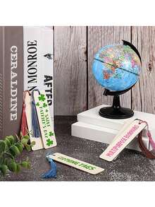 36 件木製書籤,diy 空白木製書籤,長方形薄懸掛木製流蘇書籤,用於繪畫,流蘇顏色隨機 - 杏色 - 查看 8