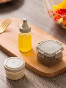 4pcs Mini Portable Sauce Bottles For Honey, Tomato Sauce, Salad Dressing With One-Time Use Disposable Feature,Kitchen,Christmas Gift,School Supplies