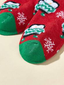 8 雙/包青少年男孩和女孩聖誕襪子,節日裝飾襪子