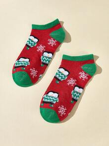 8 雙/包青少年男孩和女孩聖誕襪子,節日裝飾襪子