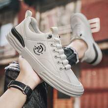 Giày thể thao nam thời trang, tối giản, thoải mái, chống trượt, phù hợp với mọi mùa, có thể mặc thường ngày hoặc chơi thể thao - Màu be - Xem 6