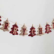 1 Pancarta De Navidad Con La Leyenda En Inglés 'feliz Navidad' - Multicolor - Ver 1