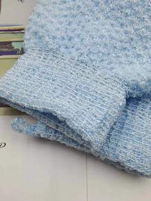 Blue Single Deep Exfoliating Bath Glove - Blue - View 7