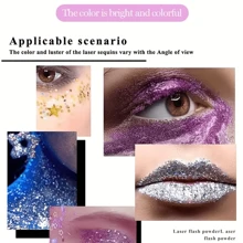 1入組派對必備自製閃亮彩妝,用於身體、眼睛、頭髮、臉部、指甲裝飾