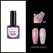 XEIJAYI 6 件套闪亮反光亮片凝胶指甲油套装，全息钻石可卸 UV LED 凝胶指甲油，适合家庭美甲沙龙 DIY 美甲艺术，DIY 沙龙礼物嘉年华女士。 - 彩色 - 查看 6