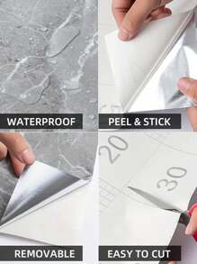 大理石仿紋自黏式乙烯基牆紙,適用於防水表面,可拆卸和撕下,適用於廚房、客廳家具、裝飾性牆紙、家居裝修