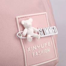 Large Size School Backpack For Girls And Boys, College Travel Bag, Commuting Shoulder Bag - Pink - View 7