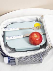 簡約經典的保溫午餐盒兒童學校午餐袋可重複使用防漏軟冰袋野餐海灘食品袋男孩女孩適用