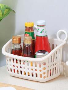 1個塑料儲物盒,超市籃,幼兒玩具桌零食廚房水果和蔬菜儲藏籃,浴室和廚房掛壁排水籃