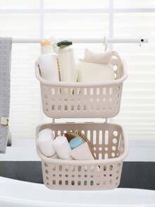 1個塑料儲物盒,超市籃,幼兒玩具桌零食廚房水果和蔬菜儲藏籃,浴室和廚房掛壁排水籃