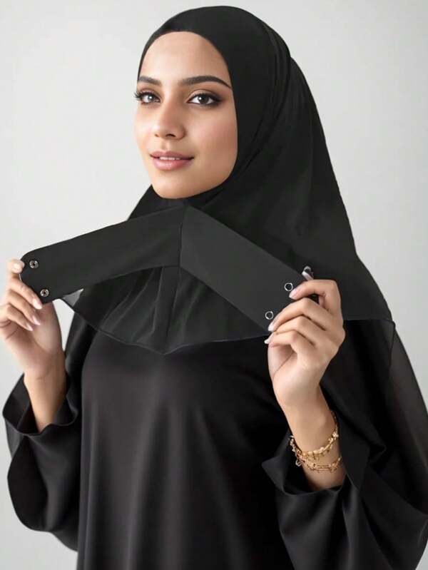 Awegeo Effen kleur tulband hijab ondersjaal voor dames met elastische bandgesp - modieuze pullover hoofddeksels, zachte en comfortabele dagelijkse casual hoofddoek hoed