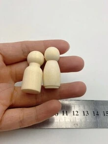 20入組35mm女性聖誕公仔diy塗鴉繪畫木釘未塗裝木製人物裝飾,藝術藝術項目,未完成木製玩具,聖誕禮物