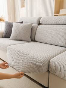 1 Stück Wasserdichte Stretch All-season Sofa Überwurf, Einfacher Moderner Anti-slip-sofa-bezug, Wohnzimmer Möbelschutz Für L-förmige Und 1/2/3/4 Sitzer Sofa Geeignet - Hellgrau - Übersicht 2