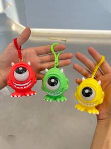 Eyeball Squishy Keychain, Eye Popping Toy, Stress Relief Gag Toy - Red - View 4