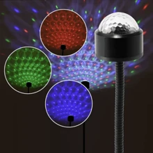 1pc Music Control USB Car Star Light, LED Ceiling, Bedroom, Party, Photography & More!Roof Star Night Light Projector Atmosphere Light USB Decorative Light - Black - View 3