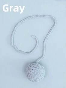 1 pieza Juguete de bola con campana y bola de colores para el entretenimiento de gatos, color gris - Gris - Ver 1