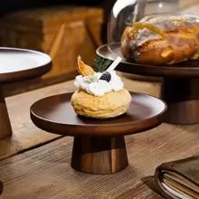 Soporte de pastel de madera con patas altas, regalo de Navidad